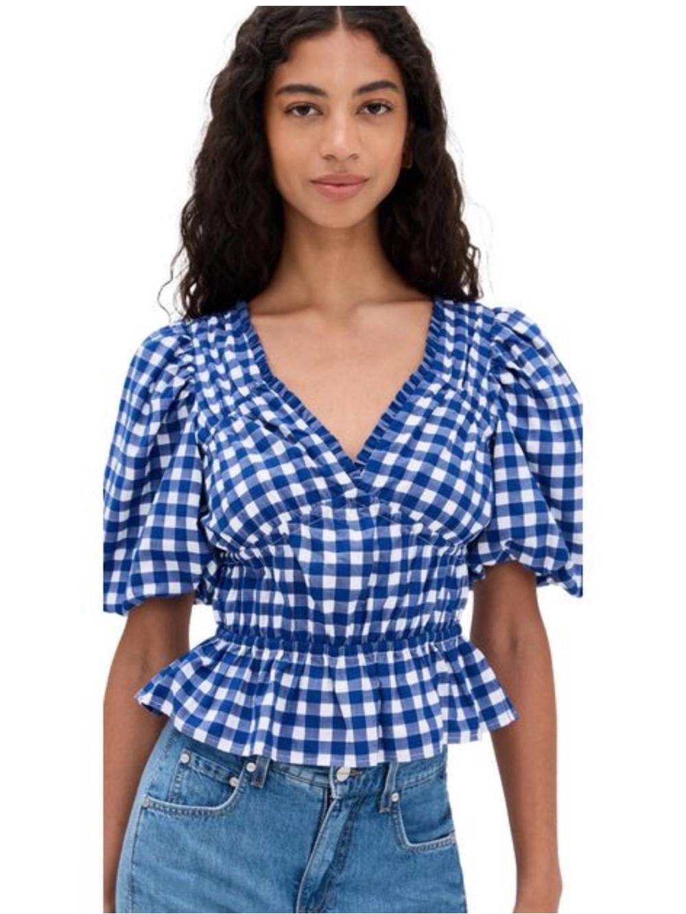 NWT Sea New York Neci Gingham v-neck top